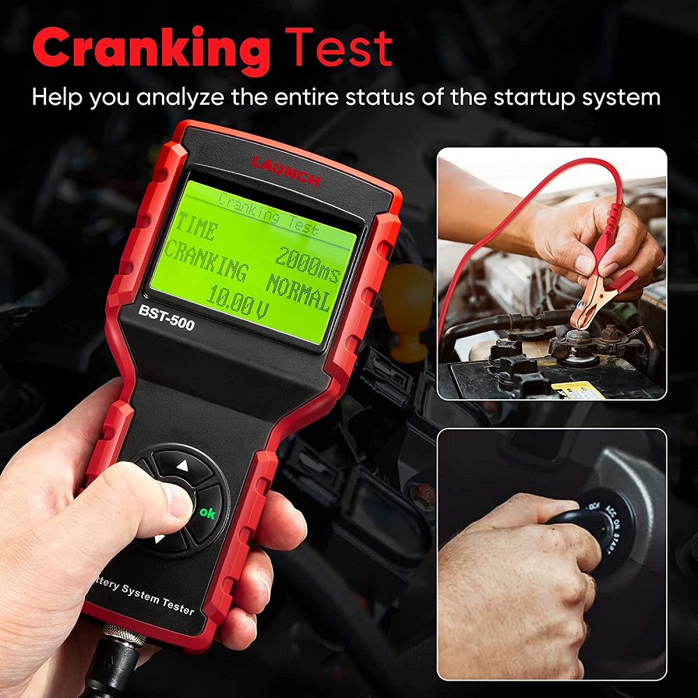 Launch Bst 500 Cranking And Charging System Test 12v 24v Load Tester 100 2000 Cca Car Battery Tester 4467