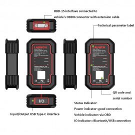 Original LAUNCH DBScar VII DBSCAR7 Bluetooth OBD2 Scanner Supports CAN FD Doip Protocols Powerful All Systems For X431 V