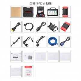 Launch X431 PAD VII Elite Full System Diagnostic Tool Support 60 Service Functions, TPMS and Online Programming Send free X431 X-PROG3