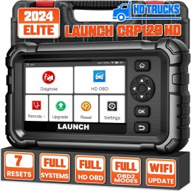 2024 LAUNCH Creader CRP129 HD Elite Heavy Duty Scanner Full System Diesel Truck Diagnostic Tool with 7 Resets DPF, Oil Reset, Injector Coding, etc.