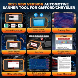 LAUNCH Creader Elite 2.0 FGC for Ford GM Chrysler Full System Bi-Directional Diagnostic Scanner ECU Coding Bi-directional Control Special Service