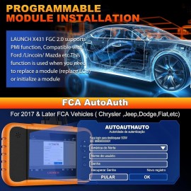 LAUNCH Creader Elite 2.0 FGC for Ford GM Chrysler Full System Bi-Directional Diagnostic Scanner ECU Coding Bi-directional Control Special Service