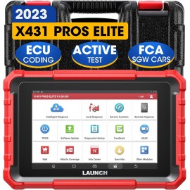 [EU/UK Version] 2024 Launch X-431 PROS Elite 8inch Bidirectional Scan Tool with CANFD ECU Coding Full System 32+ Special Function VAG Guide