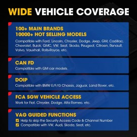 [EU/UK Version] 2024 Launch X-431 PROS Elite 8inch Bidirectional Scan Tool with CANFD ECU Coding Full System 32+ Special Function VAG Guide