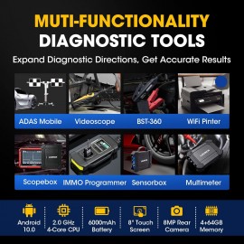 [EU/UK Version] 2024 Launch X-431 PROS Elite 8inch Bidirectional Scan Tool with CANFD ECU Coding Full System 32+ Special Function VAG Guide