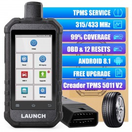 Launch Creader TPMS 5011 V2 TPMS Activation and Diagnostic Tool WIFI Upgrade 12 Reset Functions Activate 315/433MHZ Tire Pressure Sensors