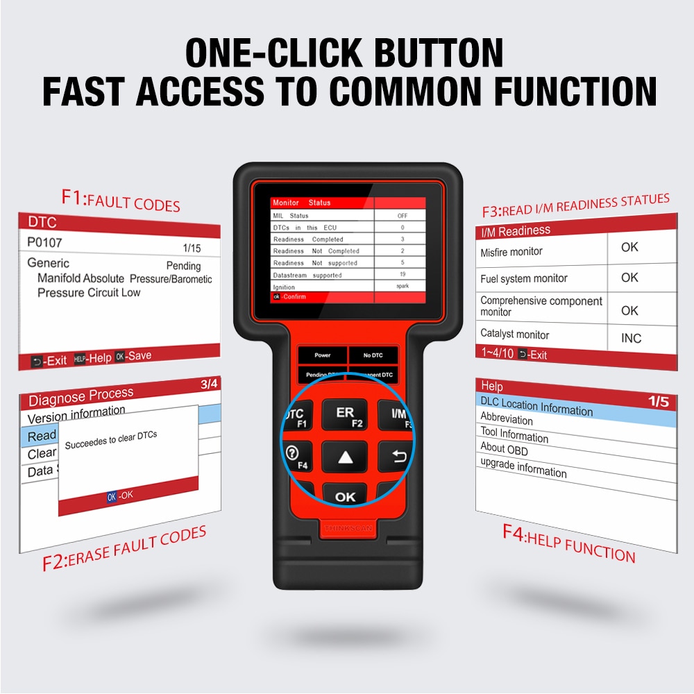 Check Engine Transmission ABS SRS Code Reader OBD2 Scanner Car Diagnostic  FX2000 611677789497