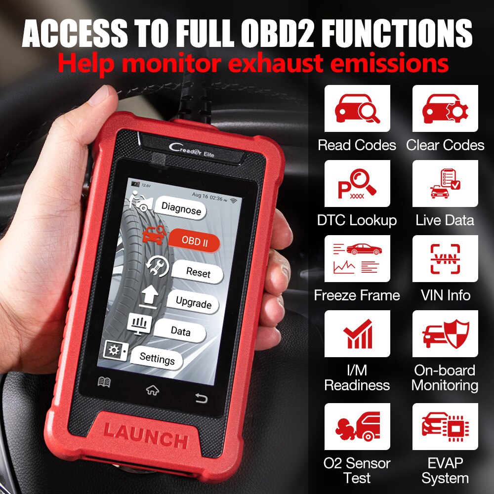 LAUNCH X431 Elite CRE202 OBD2 Diagnostic tools Auto OBDII ABS SRS