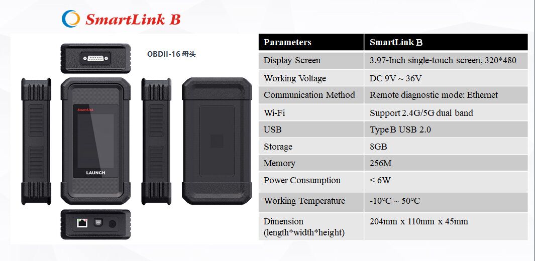 Launch-X431-SmartLink-B-Remote-Diagnostic-Device-Vehicle-Data-Link-Connector-SP559